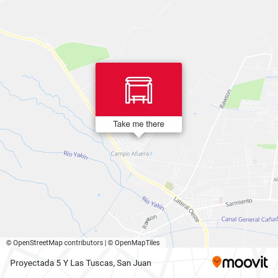 Mapa de Proyectada 5 Y Las Tuscas