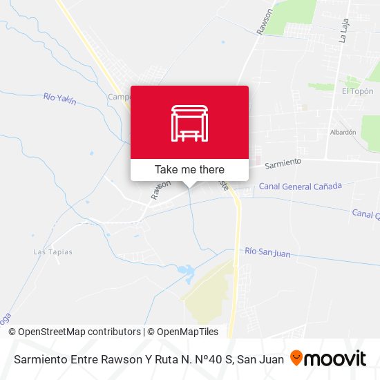 Sarmiento Entre Rawson Y Ruta N. Nº40 S map