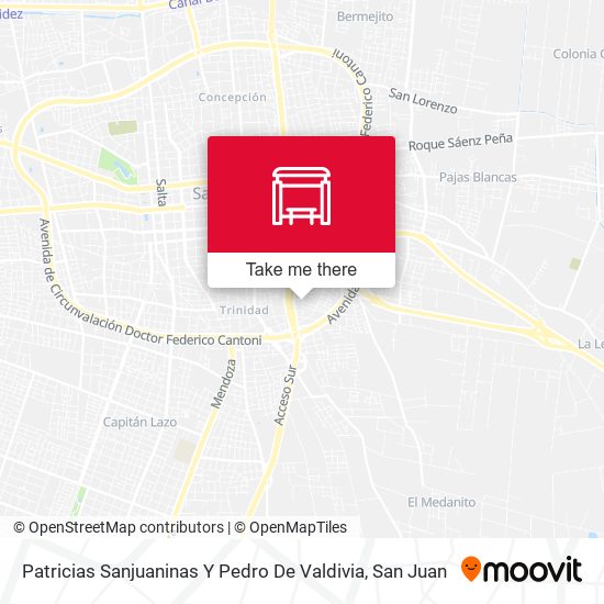 Patricias Sanjuaninas Y Pedro De Valdivia map