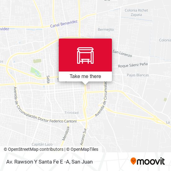 Mapa de Av. Rawson Y Santa Fe E -A