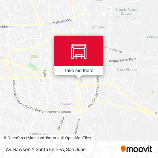 Mapa de Av. Rawson Y Santa Fe E -A
