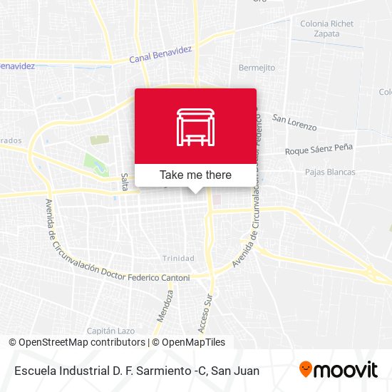 Escuela Industrial D. F. Sarmiento -C map