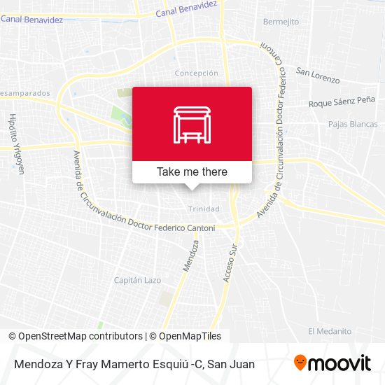 Mendoza Y Fray Mamerto Esquiú -C map
