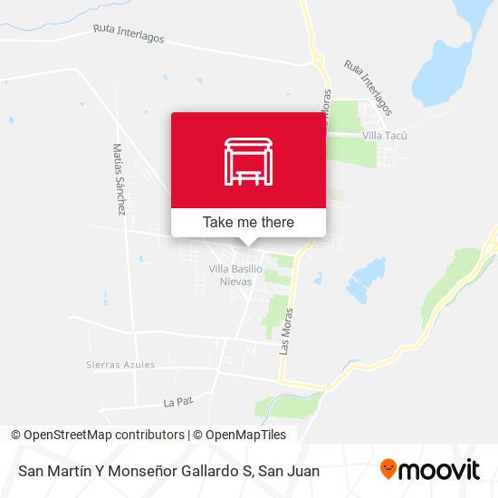 Mapa de San Martín Y Monseñor Gallardo S