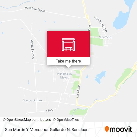 San Martín Y Monseñor Gallardo N map