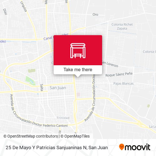 25 De Mayo Y Patricias Sanjuaninas N map