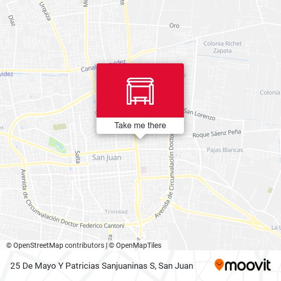 25 De Mayo Y Patricias Sanjuaninas S map