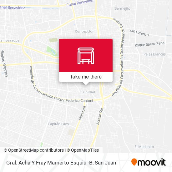 Gral. Acha Y Fray Mamerto Esquiú -B map
