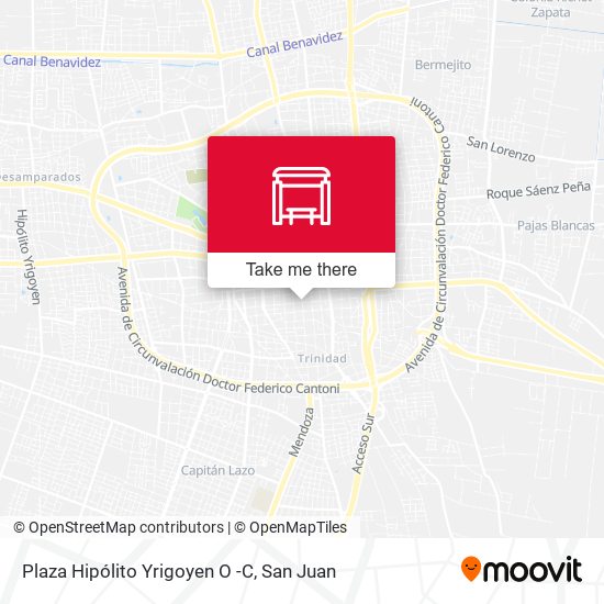 Plaza Hipólito Yrigoyen O -C map