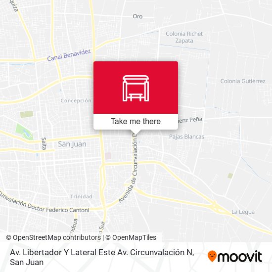 Av. Libertador Y Lateral Este Av. Circunvalación N map