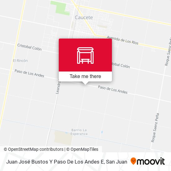 Juan José Bustos Y Paso De Los Andes E map