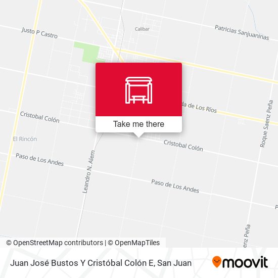Juan José Bustos Y Cristóbal Colón E map