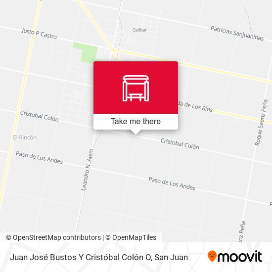 Juan José Bustos Y Cristóbal Colón O map