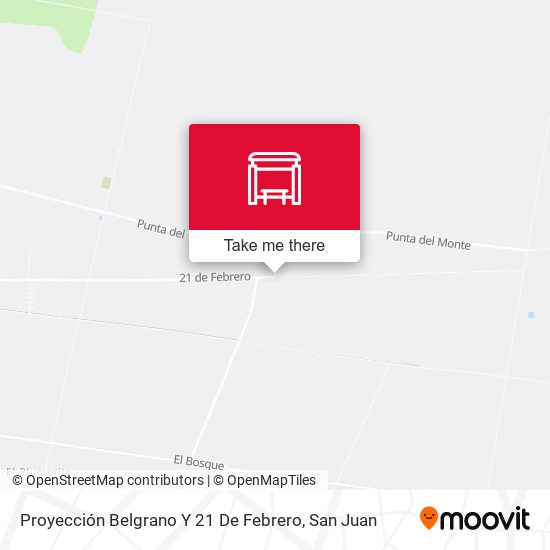 Mapa de Proyección Belgrano Y 21 De Febrero
