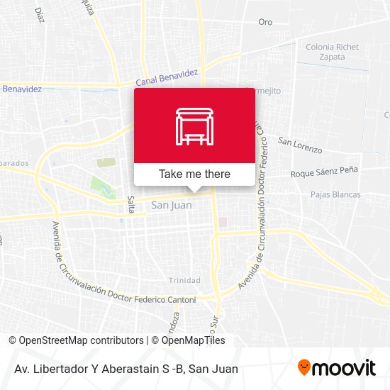 Av. Libertador Y Aberastain S -B map