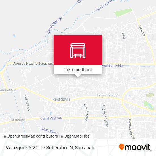 Mapa de Velázquez Y 21 De Setiembre N