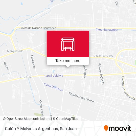 Mapa de Colón Y Malvinas Argentinas
