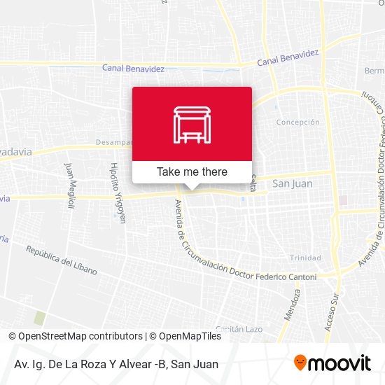 Av. Ig. De La Roza Y Alvear -B map