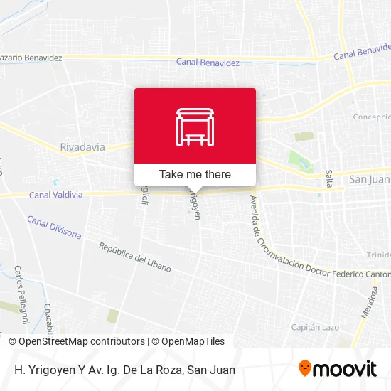 Mapa de H. Yrigoyen Y Av. Ig. De La Roza