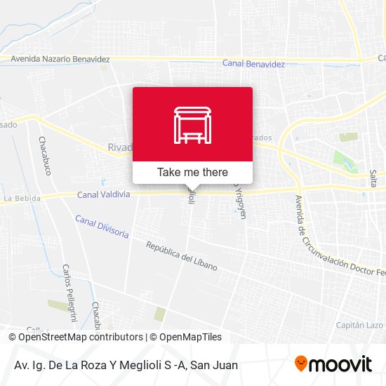 Av. Ig. De La Roza Y Meglioli S -A map