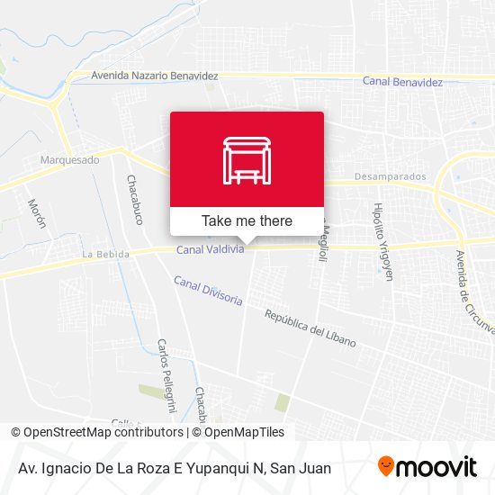 Av. Ignacio De La Roza E Yupanqui N map