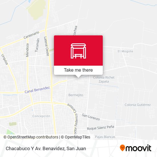 Mapa de Chacabuco Y Av. Benavídez