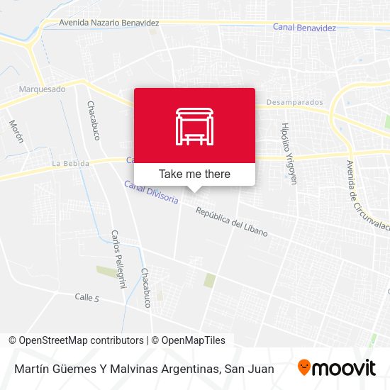 Mapa de Martín Güemes Y Malvinas Argentinas