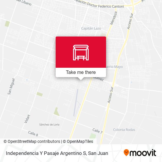 Mapa de Independencia Y Pasaje Argentino S