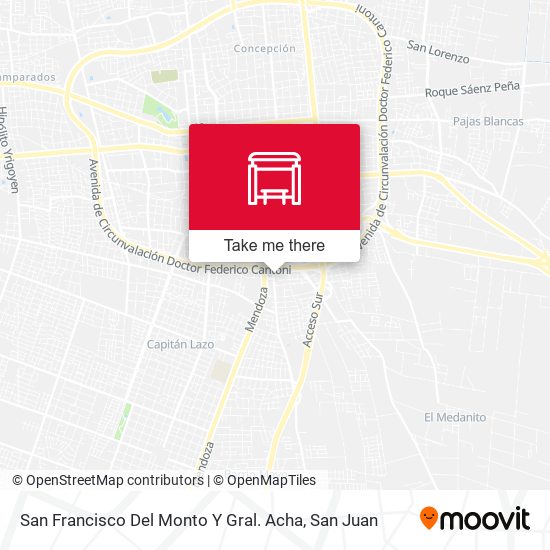 San Francisco Del Monto Y Gral. Acha map