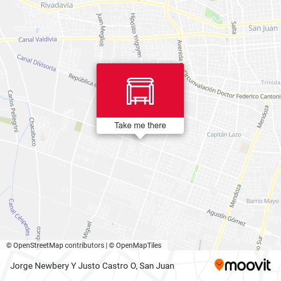 Jorge Newbery Y Justo Castro O map