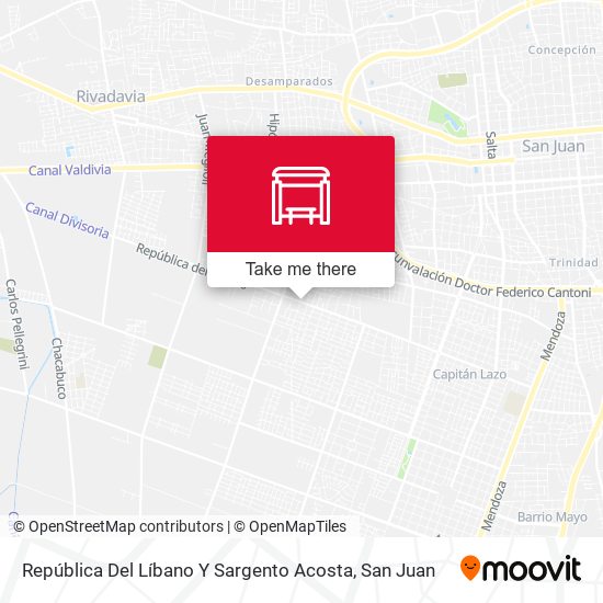 Mapa de República Del Líbano Y Sargento Acosta