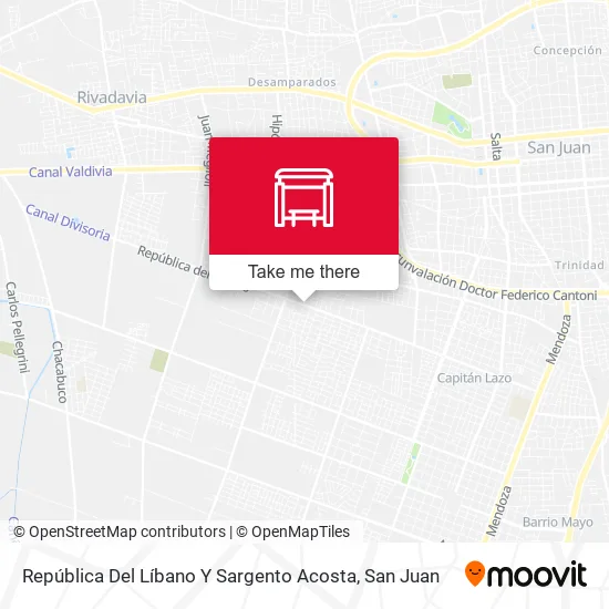 Mapa de República Del Líbano Y Sargento Acosta