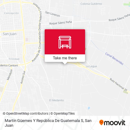 Martín Güemes Y República De Guatemala S map