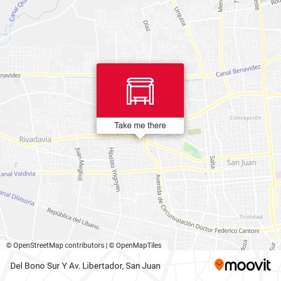 Del Bono Sur Y Av. Libertador map