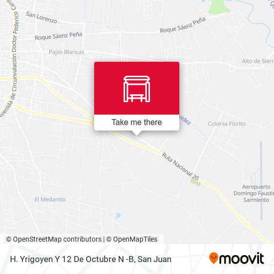 H. Yrigoyen Y 12 De Octubre N -B map