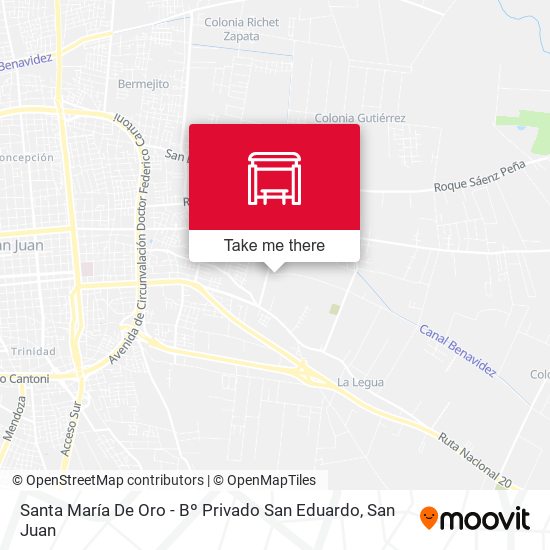 Mapa de Santa María De Oro - Bº Privado San Eduardo