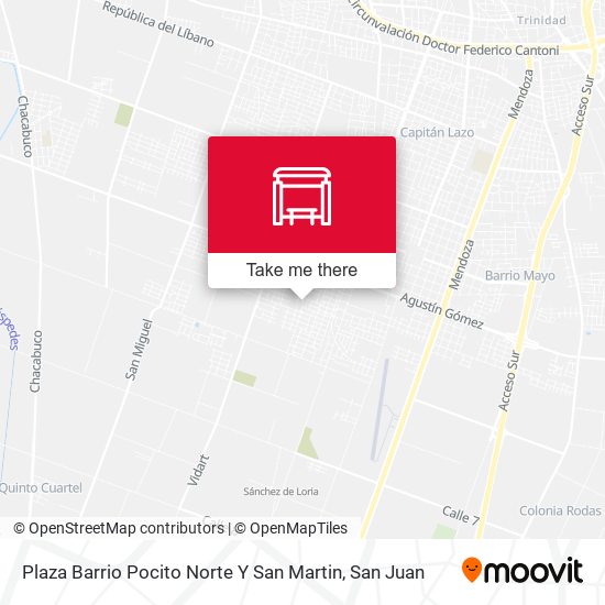 Mapa de Plaza Barrio Pocito Norte Y San Martin