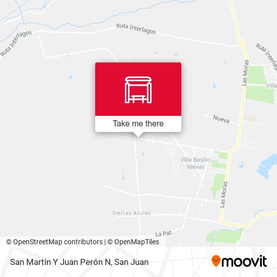 Mapa de San Martín Y Juan Perón N