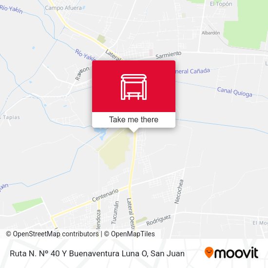 Ruta N. Nº 40 Y Buenaventura Luna O map