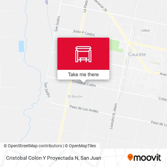 Mapa de Cristóbal Colón Y Proyectada N