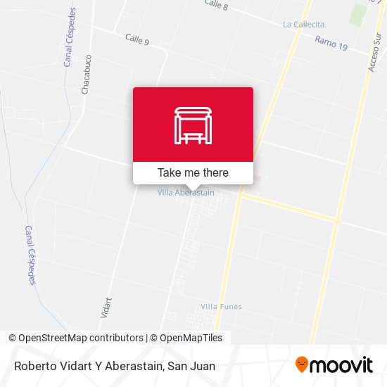 Roberto Vidart Y Aberastain map