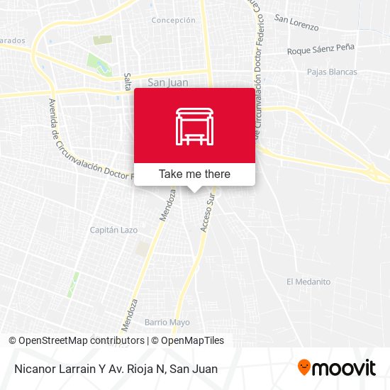 Nicanor Larrain Y Av. Rioja N map