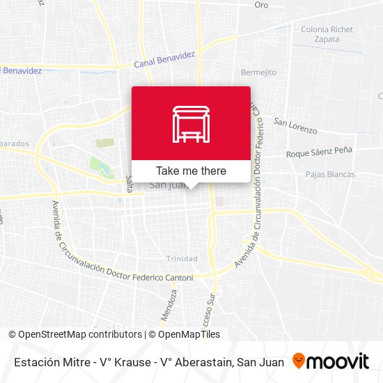 Estación Mitre - V° Krause - V° Aberastain map