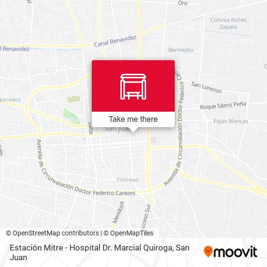 Estación Mitre - Hospital Dr. Marcial Quiroga map