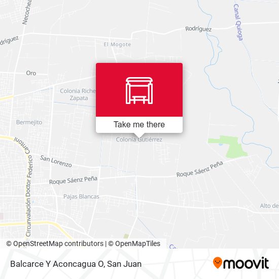 Balcarce Y Aconcagua O map