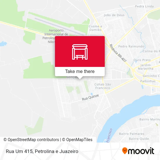 Rua Um 415 map