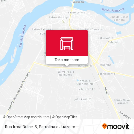 Rua Irma Dulce, 3 map