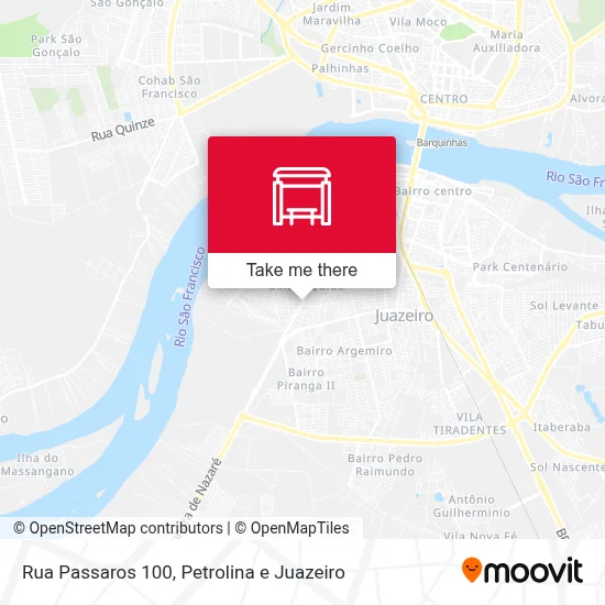 Rua Passaros 100 map