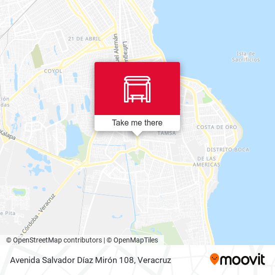Avenida Salvador Díaz Mirón 108 map