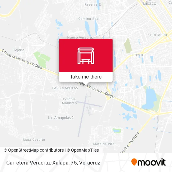 Mapa de Carretera Veracruz-Xalapa, 75